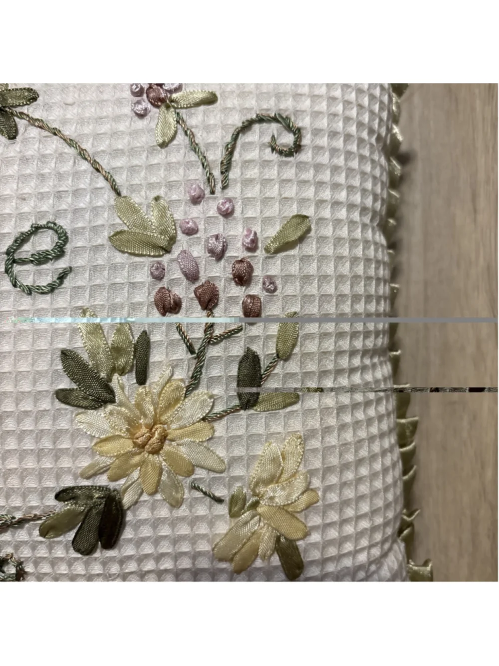 Handmade Small Pillow With “Hope” On It W/flowers Around It